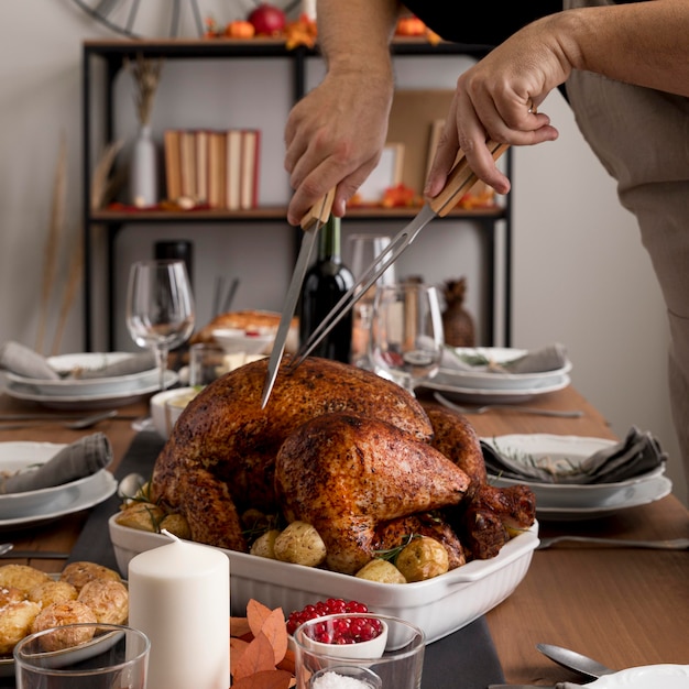 Food preparations for thanksgiving day