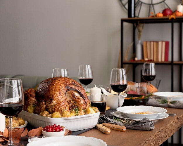 Food served on thanksgiving day celebration