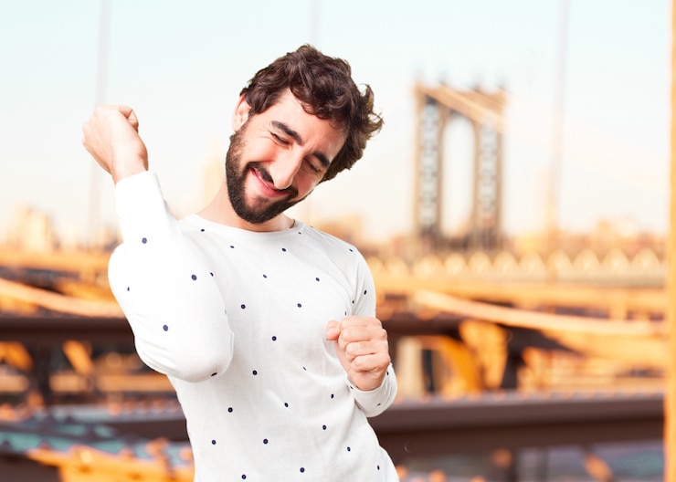 Free Photo fool crazy man. happy expression