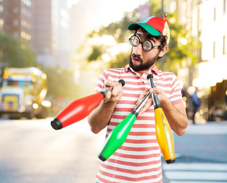 Free Photo fool crazy man. happy expression