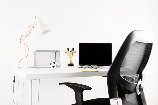 Football concept and workspace