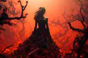 Free photo forest femme fatale wallpaper