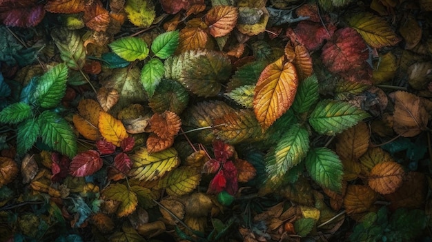 Forest leaves mix Ai Generated Image