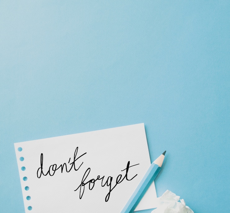 Free Photo don't forget notes