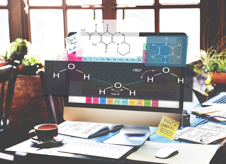 Free Photo formula experiment atom chemistry concept