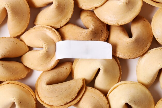 Fortune cookies with paper