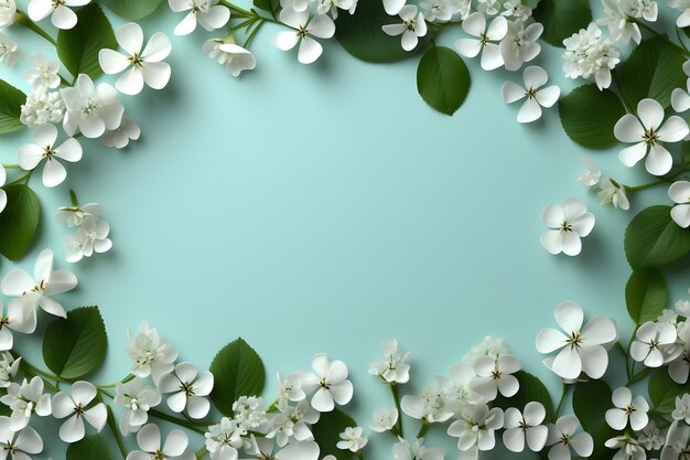 frame of clover leaves background