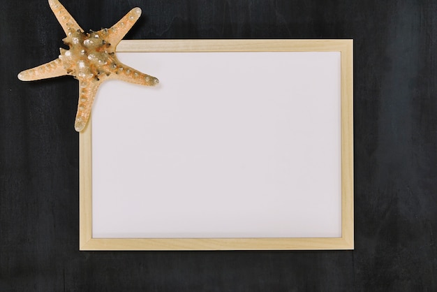 Frame decorated with starfish