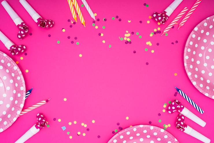 Free Photo frame of festive party supplies
