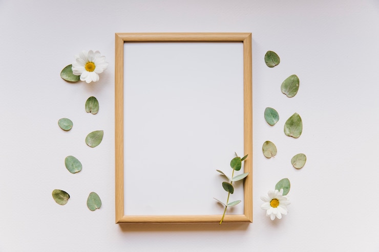 Free Photo frame and leaves