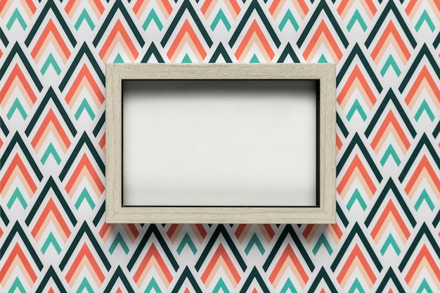 Free photo frame mock-up on colored background