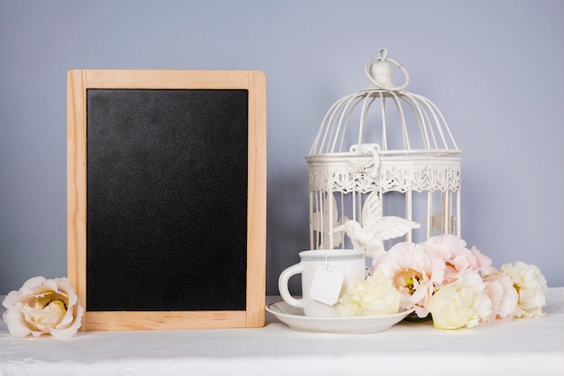 Free photo frame mock-up with decorations