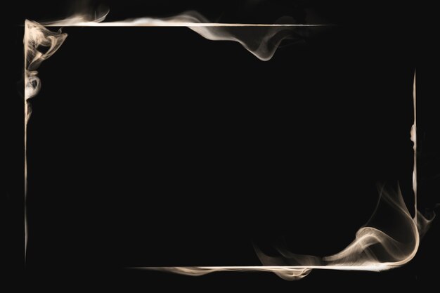 Frame smoke textured background, black abstract design