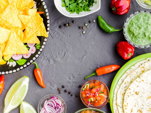 frame of traditional mexican food