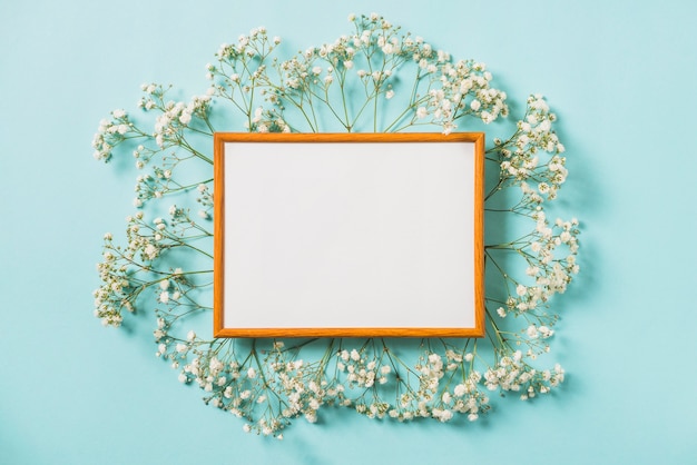 Free photo frame on white flowers