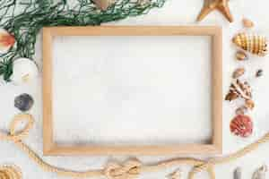 Free photo frame with fishing net