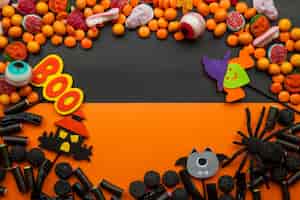 Free photo frame with halloween decorations