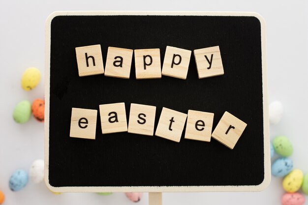 Frame with traditional easter greeting