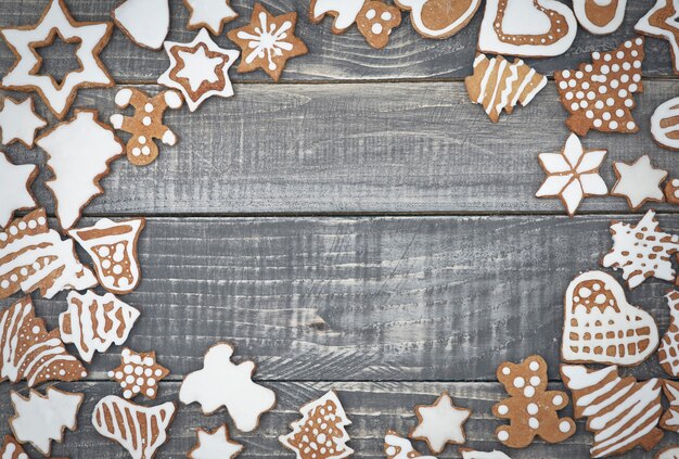 Frame on the wood from the gingerbreads