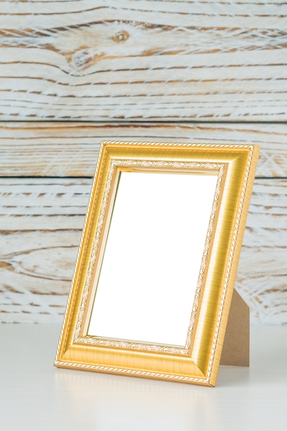 Frame on wood table