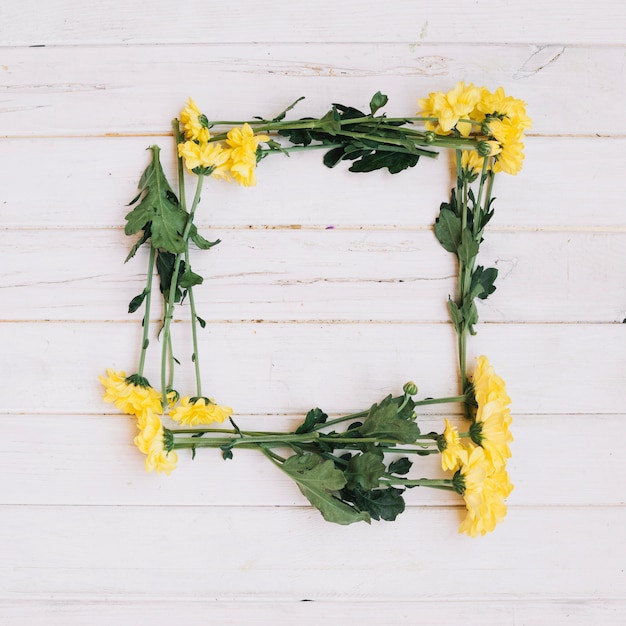 Frame of yellow flowers