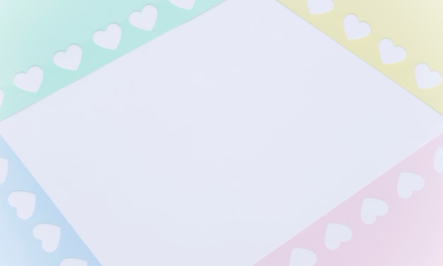 Free photo frames in shapes of little paper hearts