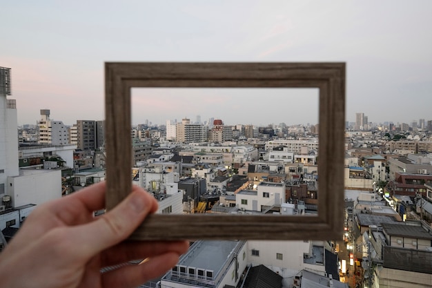 旅行中のフレーミング風景