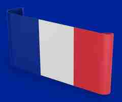 Free photo france flag ribbon banner