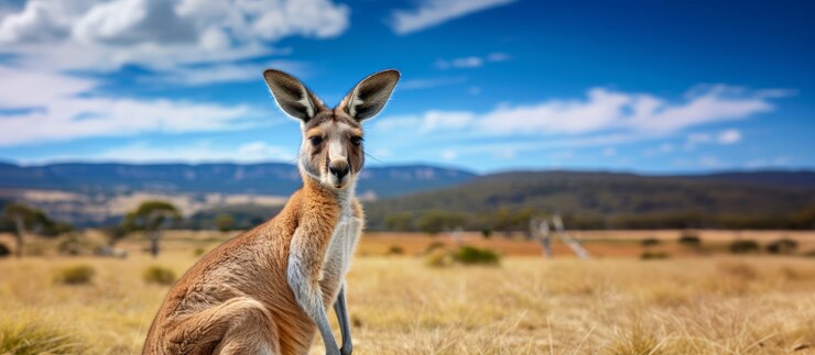Free Photo free kangaroo in the wild