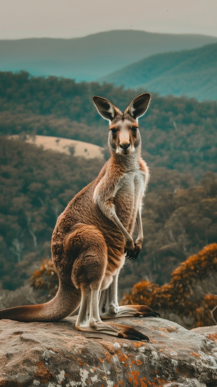 Free Photo free kangaroo in the wild