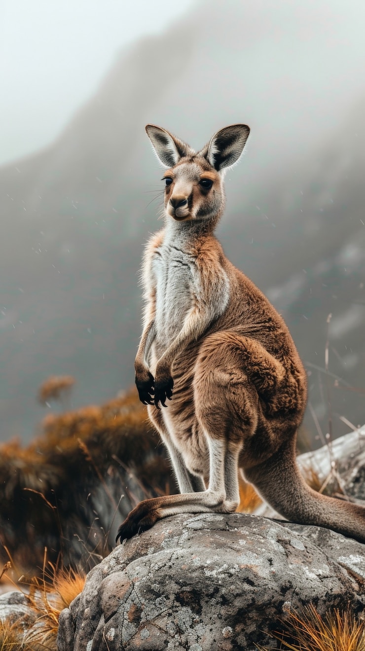 Free Photo free kangaroo in the wild