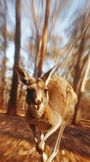 野生の自由なカンガルー
