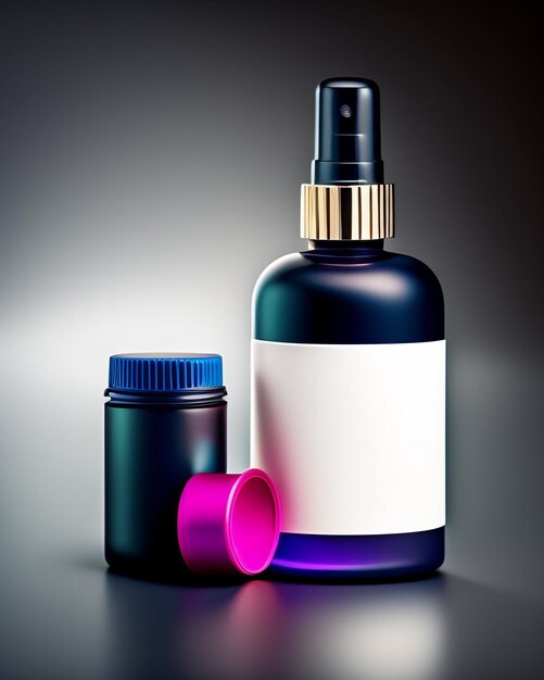 Free photo beauty product bottle mockup image with background