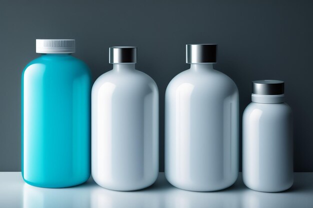 Фото бесплатное изображение макета бутылки косметического продукта с фоном