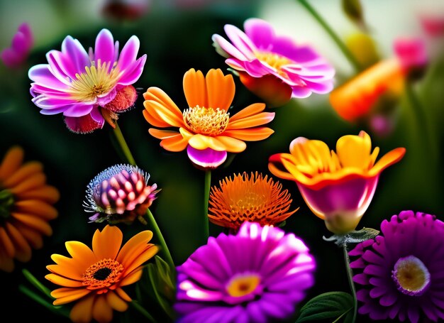 Free photo Flowers blossom floral bouquet decoration colorful beautiful background garden flowers plant pattern