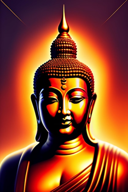 Free photo free photo gautum buddha vesak purnima statue symbol of peace background