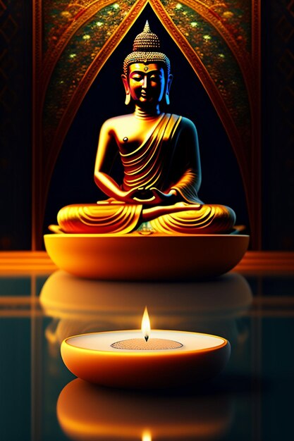 무료 사진 Gautum Buddha Vesak Purnima 동상 평화 배경의 상징