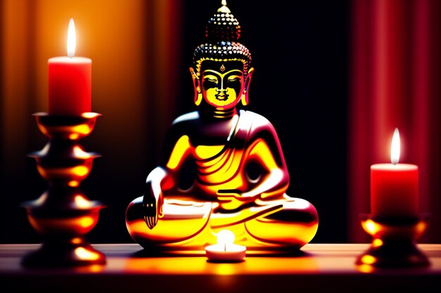 무료 사진 Gautum Buddha Vesak Purnima 동상 평화 배경의 상징