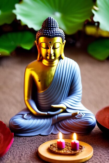 무료 사진 Gautum Buddha Vesak Purnima 동상 평화 배경의 상징