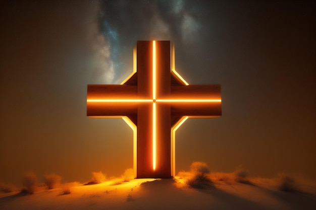 Фото бесплатно Страстная пятница фон с иисусом христом и крестом