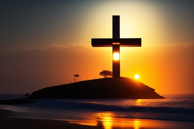 Free photo free photo good friday background with jesus christ and cross