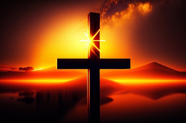 Free photo free photo good friday background with jesus christ and cross