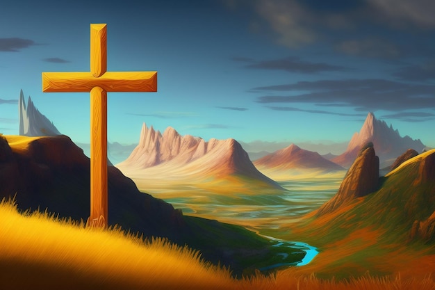 Free photo free photo good friday background with jesus christ and cross