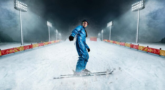 Freestyle aerials skiing