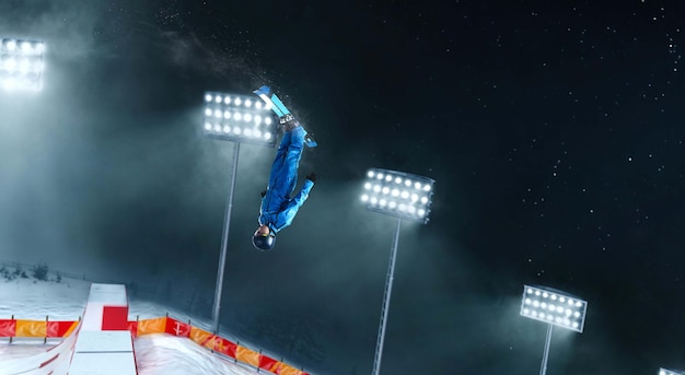 Freestyle aerials skiing