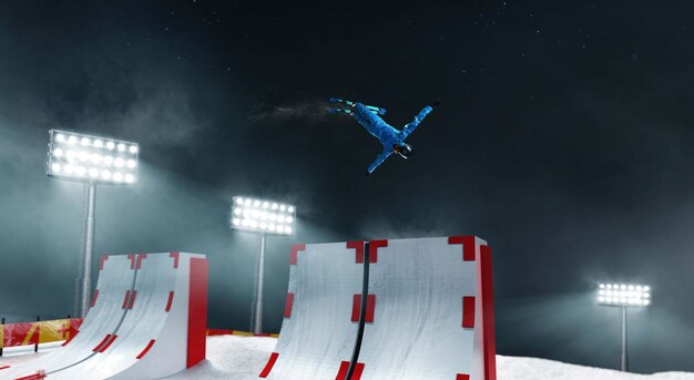 Freestyle aerials skiing