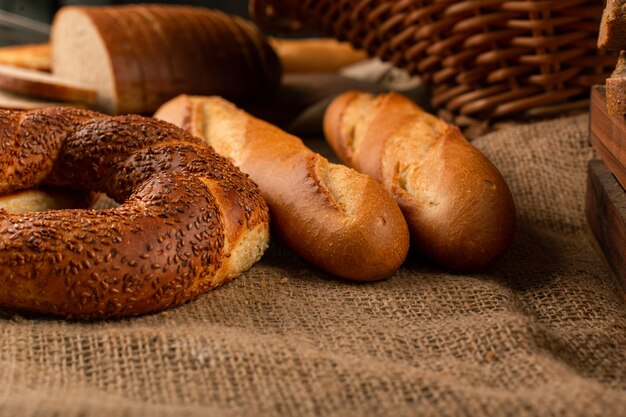 French baguette with turkish bagels