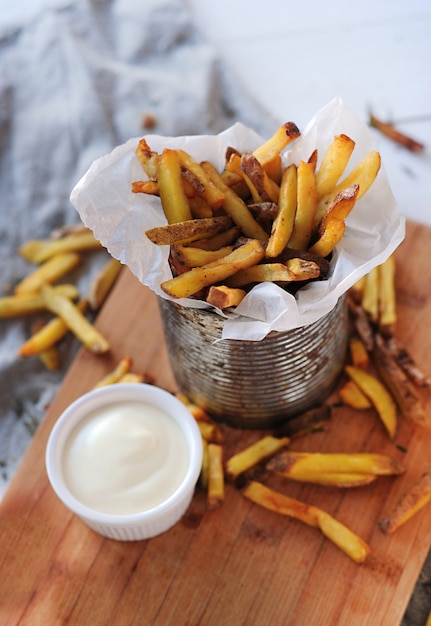 French fries and mayonnaise