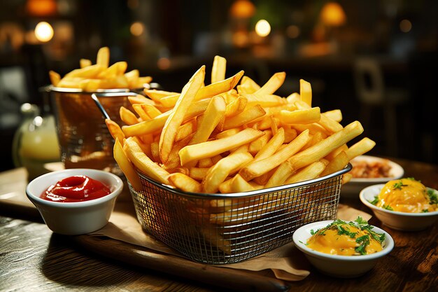 French fries portion AI generated image
