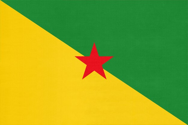 Premium Photo | French guiana national fabric flag, textile background